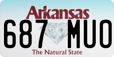 AR license plate 687MUO