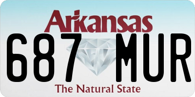 AR license plate 687MUR