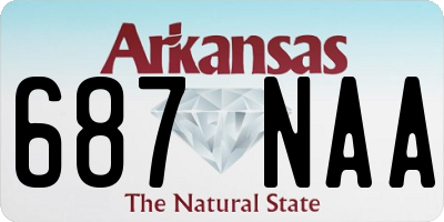 AR license plate 687NAA