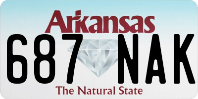 AR license plate 687NAK