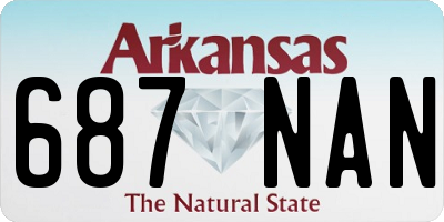 AR license plate 687NAN