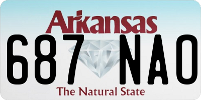 AR license plate 687NAO