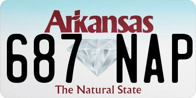 AR license plate 687NAP