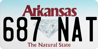 AR license plate 687NAT