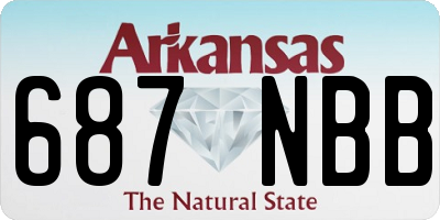 AR license plate 687NBB