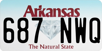 AR license plate 687NWQ