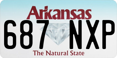 AR license plate 687NXP