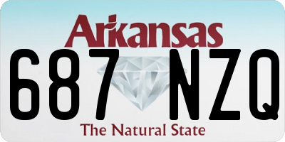 AR license plate 687NZQ