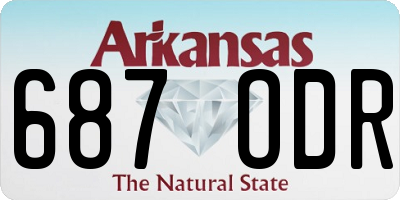 AR license plate 687ODR