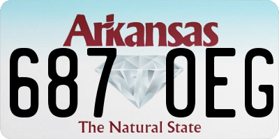 AR license plate 687OEG