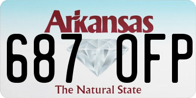 AR license plate 687OFP