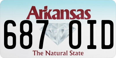 AR license plate 687OID