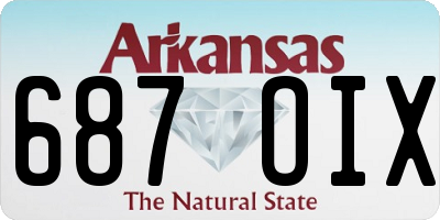 AR license plate 687OIX