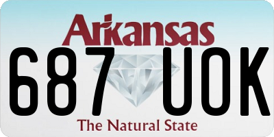 AR license plate 687UOK