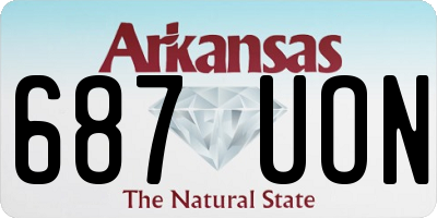 AR license plate 687UON