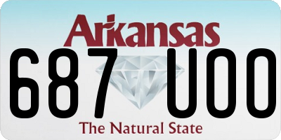 AR license plate 687UOO