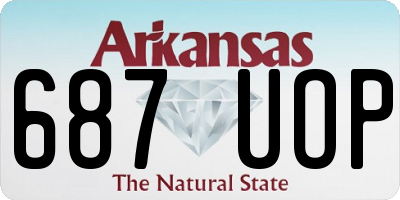 AR license plate 687UOP
