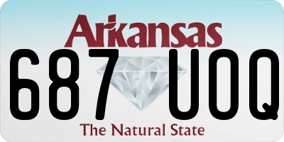 AR license plate 687UOQ