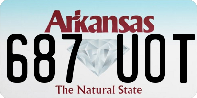 AR license plate 687UOT