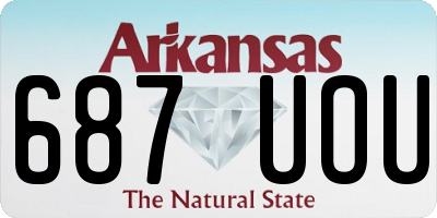 AR license plate 687UOU