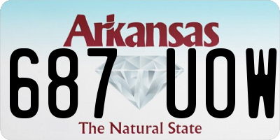 AR license plate 687UOW