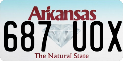 AR license plate 687UOX