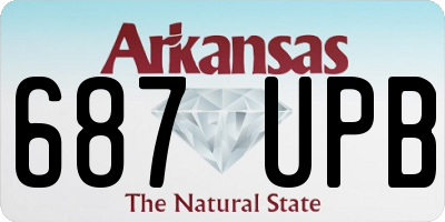 AR license plate 687UPB