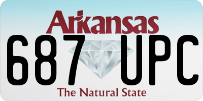 AR license plate 687UPC
