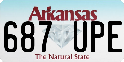 AR license plate 687UPE