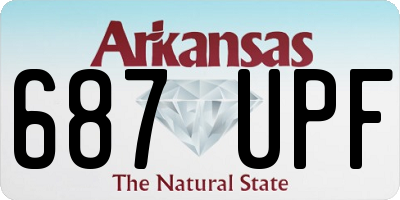 AR license plate 687UPF