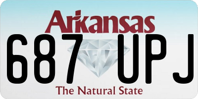 AR license plate 687UPJ