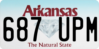 AR license plate 687UPM