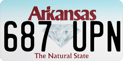 AR license plate 687UPN