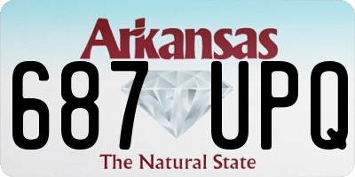 AR license plate 687UPQ