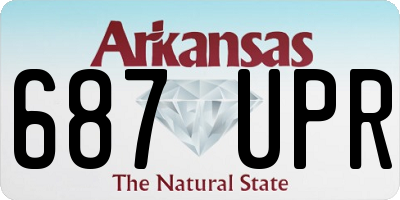 AR license plate 687UPR