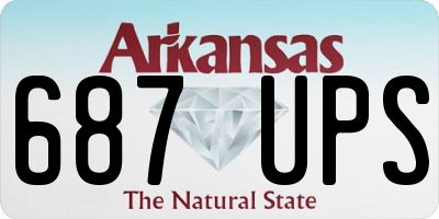 AR license plate 687UPS