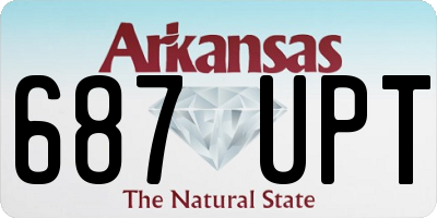 AR license plate 687UPT