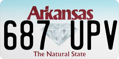 AR license plate 687UPV