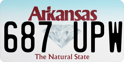 AR license plate 687UPW