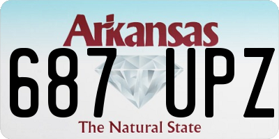 AR license plate 687UPZ