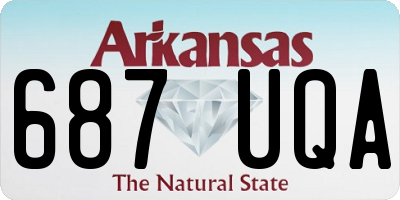 AR license plate 687UQA