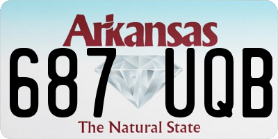 AR license plate 687UQB