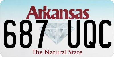 AR license plate 687UQC