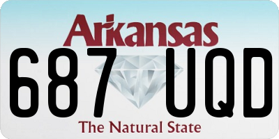AR license plate 687UQD