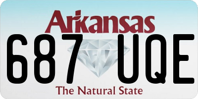 AR license plate 687UQE