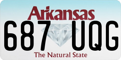 AR license plate 687UQG
