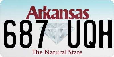 AR license plate 687UQH