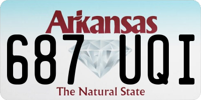 AR license plate 687UQI
