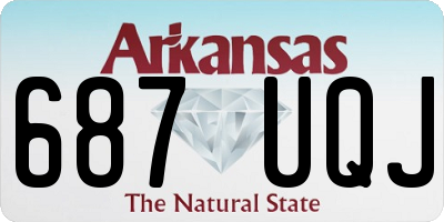 AR license plate 687UQJ