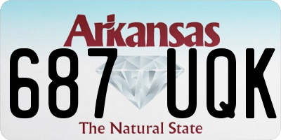 AR license plate 687UQK